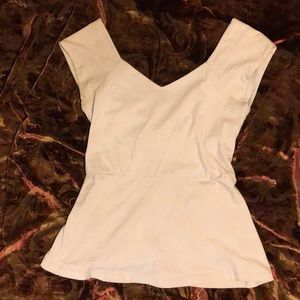 Open back with cap sleeves top